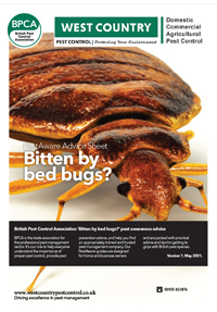 West Country Pest Control Bed Bug Advice Sheet
